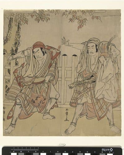 Acteurs Otani Hiroji III en Otani Tomoemon by Katsukawa Shunsho
