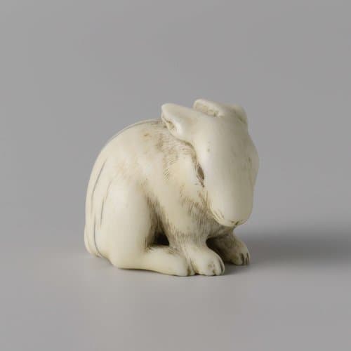 Netsuke in the form of a rabbit by Ranichi
