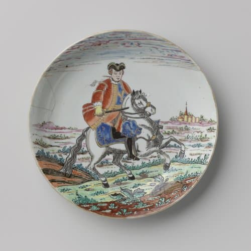 Saucer-dish with an image of Prince Charles of Austria by anonymous