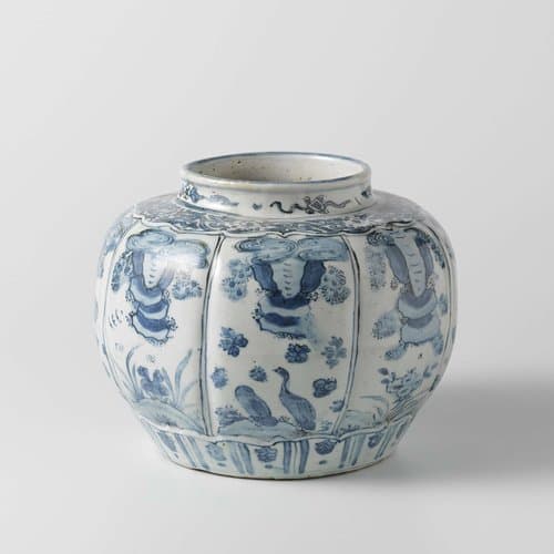 Melon-shaped jar by anonymous