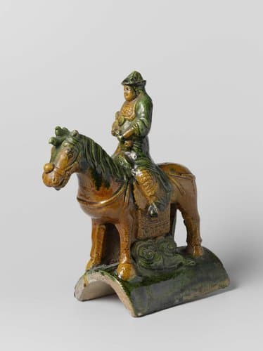Roofornament in the shape of a Chinese horsemen by anonymous