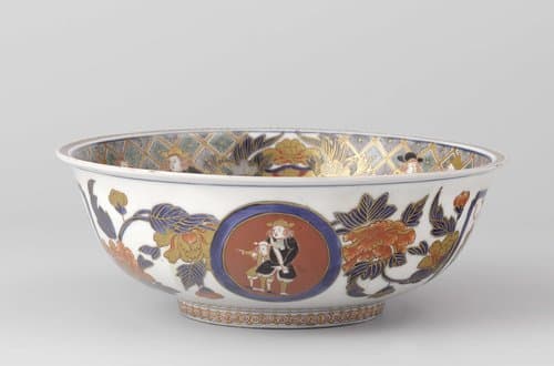 Three Bowls with Dutchmen by anonymous