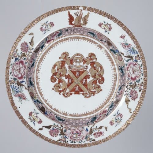 Plate with the arms of the De Neufville family by anonymous