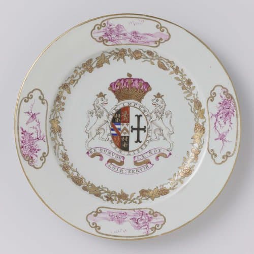 Plate with the arms of the Bennet and Colville family by anonymous