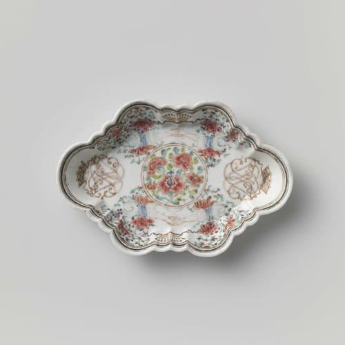 Spoon tray with floral scrolls by anonymous