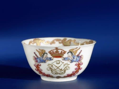 Bell-shaped cup with a monogram by anonymous