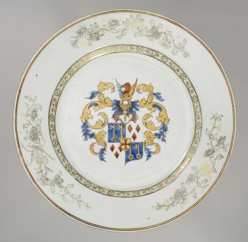 Plate with the arms of the Van Reverhorst family by anonymous