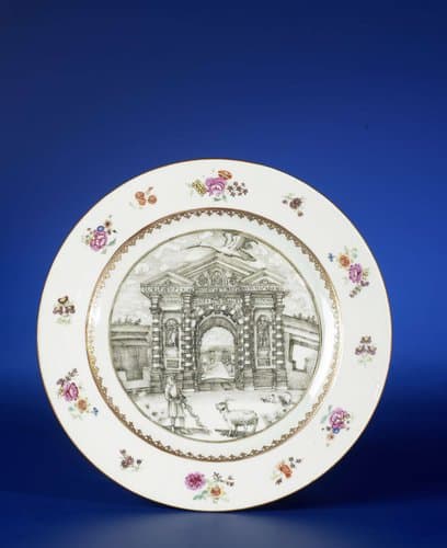 Bord met Jacob Bobart voor de Danby-poort in Oxford by anonymous