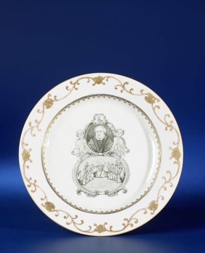 Plate with an image of Martin Luther by anonymous