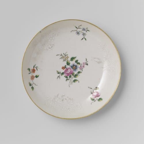 Saucer with flower sprays by anonymous