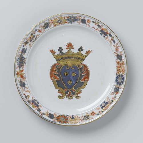 Bord met het wapen van de familie Piso of van de famile De Vroede by anonymous