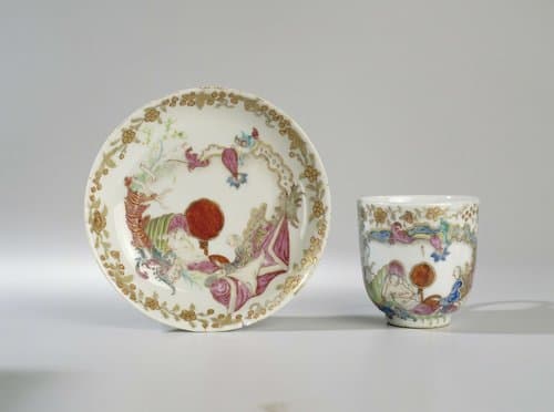 Cup with handle with an erotic scene by anonymous