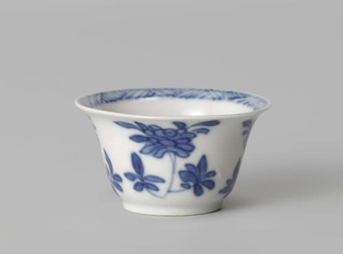 Bell-shaped cup with flower sprays by anonymous