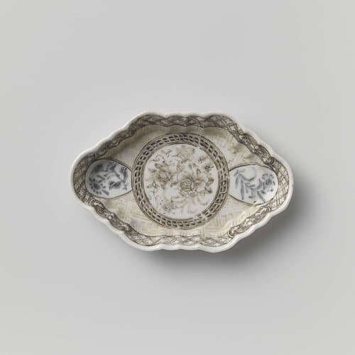 Spoon tray with flower sprays by anonymous