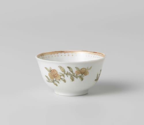 Bell-shaped cup with three flower sprays by anonymous