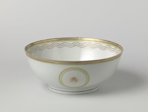 Bowl with flower sprays in medallions and ornamental borders by anonymous