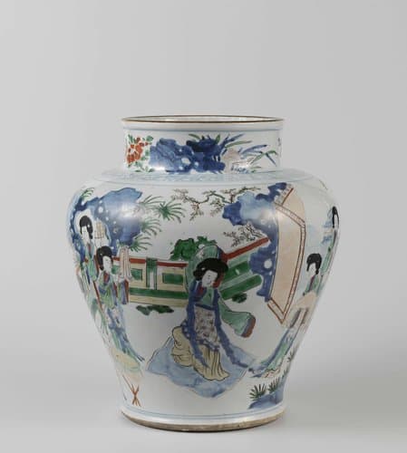 Pot met de verjaardagviering van Xiwangmu by anonymous