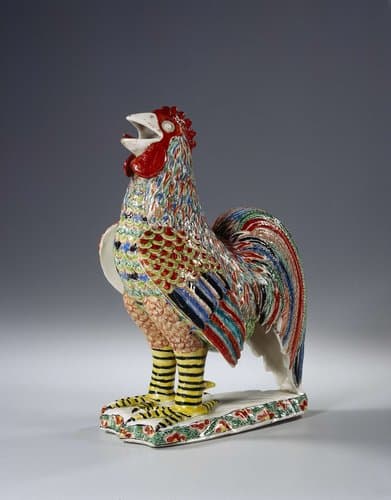 Figure of a crowing cock by anonymous
