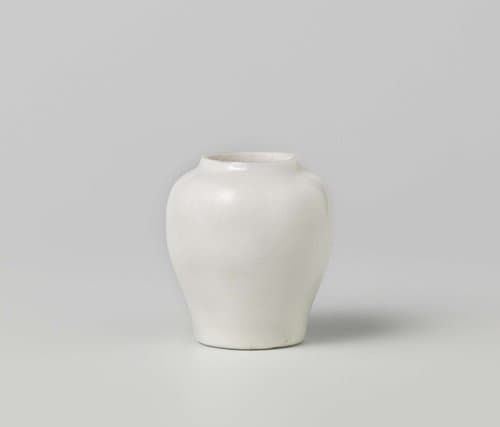 Small, baluster vase with lightly incised flower spray by anonymous