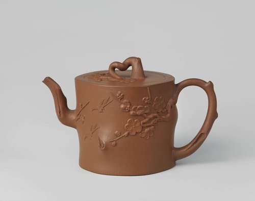 Teapot with prunus sprays by anonymous