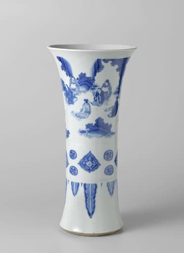 Beaker vase with scholars in a landscape by anonymous