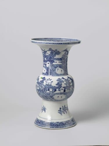 Vase with riverlandscapes by anonymous