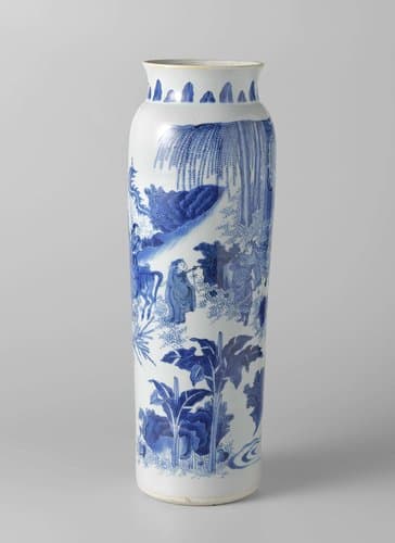 Seven sleeve vases rolwagens by anonymous