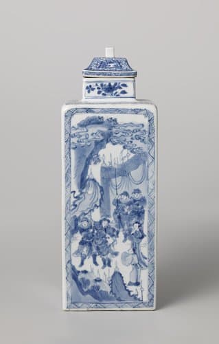 Square bottles depicting war stories by anonymous