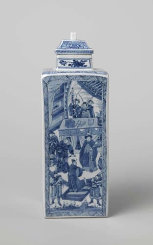 Square bottles depicting war stories by anonymous