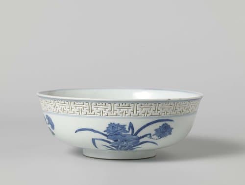 Straight-sided bowl with figure by anonymous