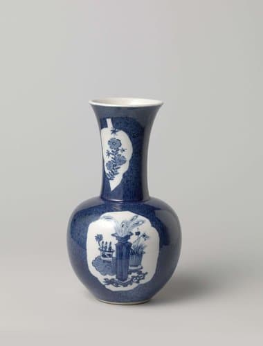 Bottle vase with powder blue by anonymous