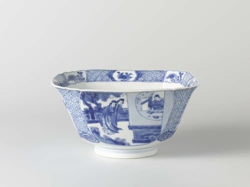 Square bowl with four narrative scenes by anonymous