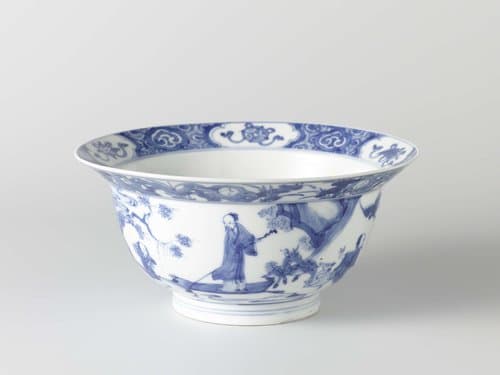 Bowl with figures by anonymous