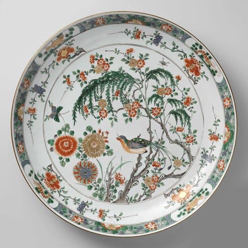 Saucer-dish with flower sprays by anonymous