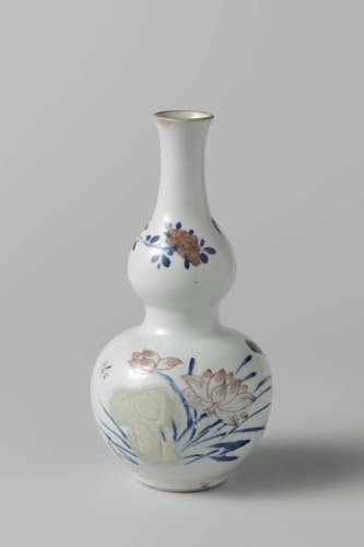 Double-gourd vase with rocks by anonymous
