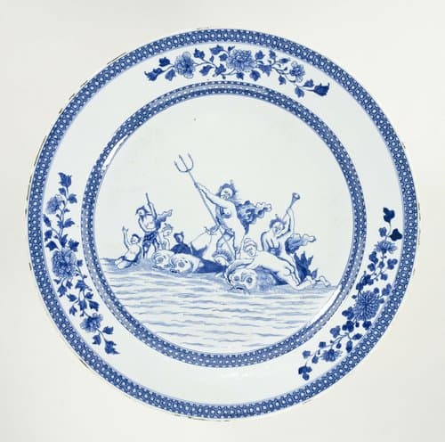Dish with an image of Neptune by anonymous