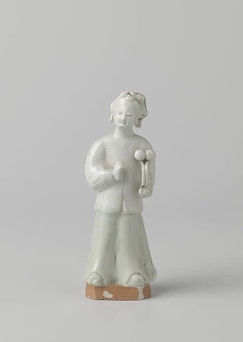 Figure of a woman holding fruit by anonymous