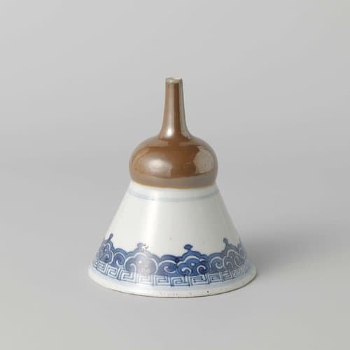 Funnel with a brown glaze and ruyi border by anonymous