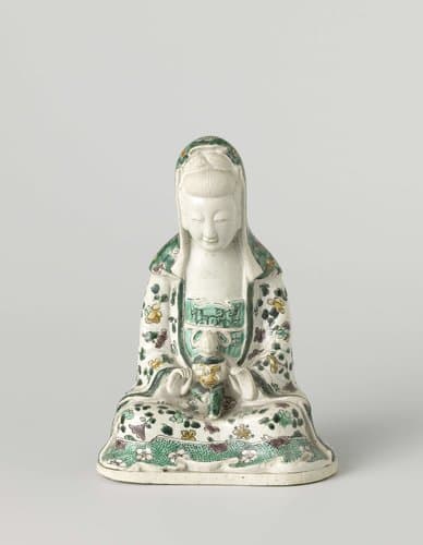 Beeld van een zittende Guanyin met kind by anonymous
