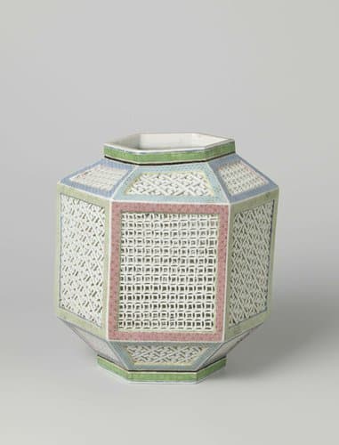 Hexagonal lantern with pierced sides by anonymous