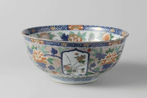 Bowl with large flower sprays by anonymous