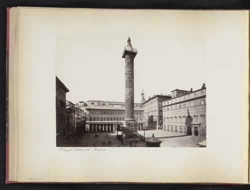 Gezicht op de zuil van Marcus Aurelius te Rome by anonymous