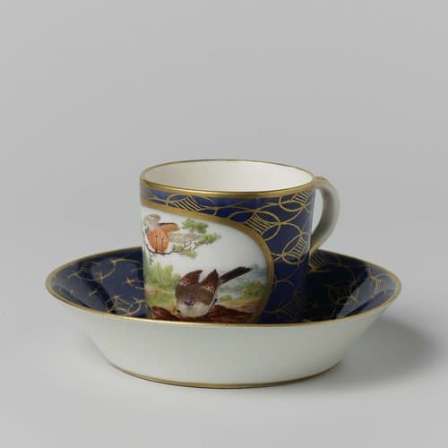 Cup and saucer by Porceleinfabriek aan den Amstel