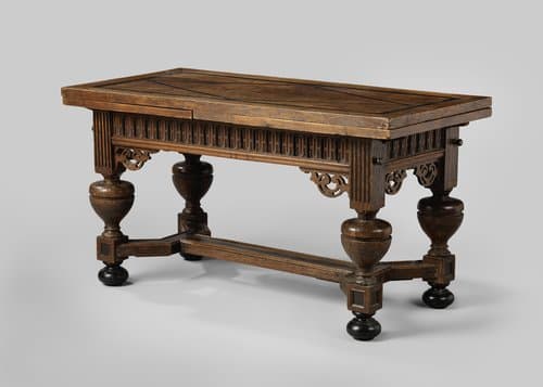 Tafel van eikenhout by anonymous