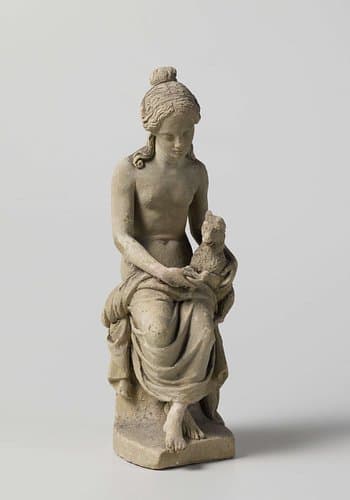 Meisje met lam by Louis Royer