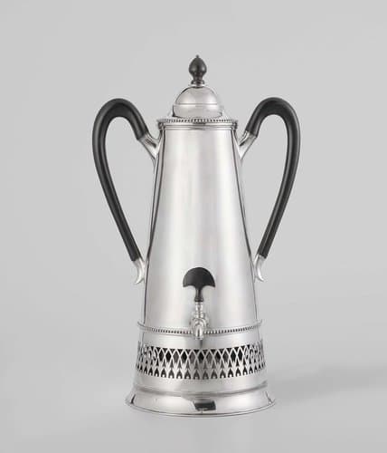 Coffee urn with stand and burner