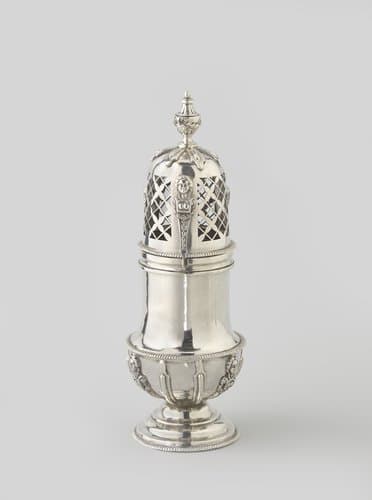 Strooibus versierd met godrons en hermen by Jacob Schenk