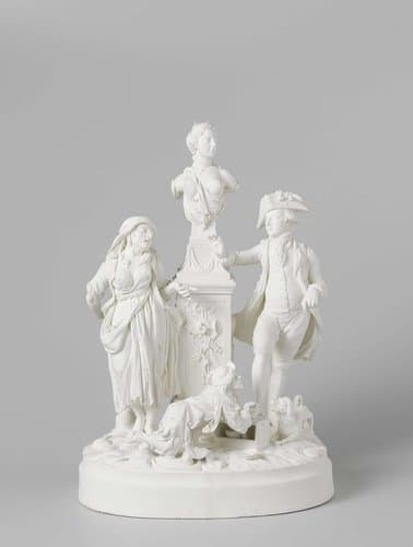 Allegorische groep by Manufacture Oud-Loosdrecht
