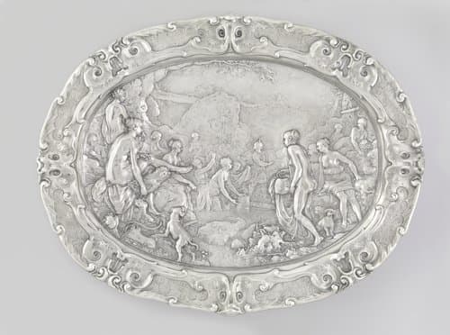 Schaal met voorstellingen uit de geschiedenis van Diana en Actaeon