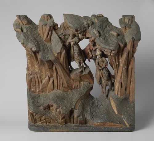 Landschap met het gezelschap van de Drie Koningen by anonymous